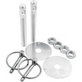 Allstar 0.5 in. Dia. Aluminum Hood Pin Kit; Silver ALL18500